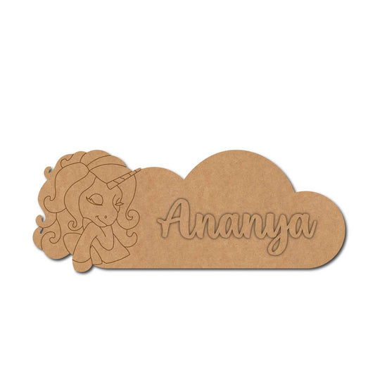 Unicorn Nameplate MDF Design 6