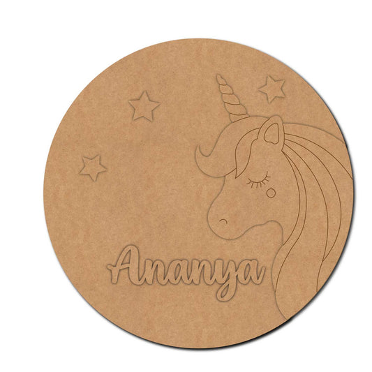 Unicorn Nameplate MDF Design 8