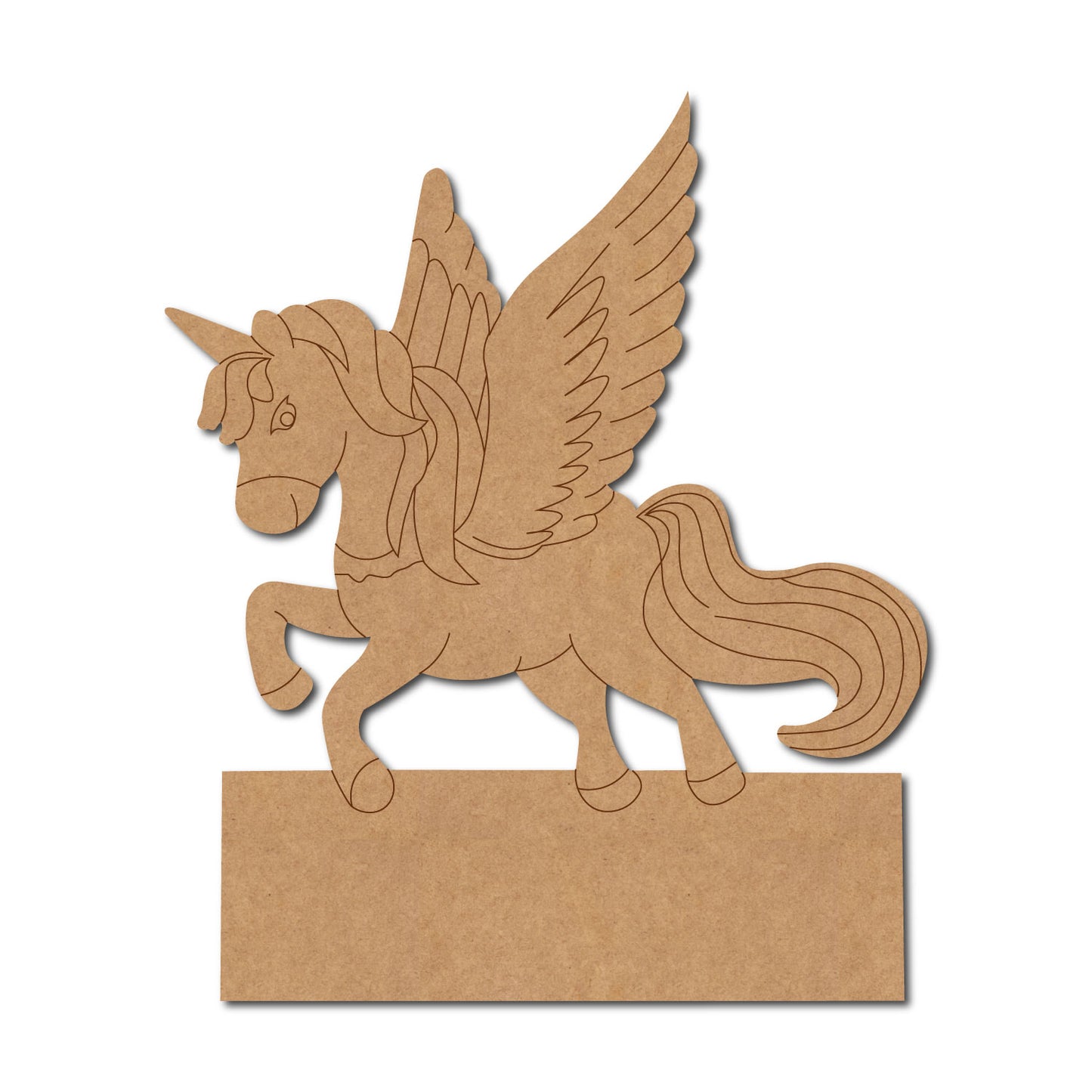 Unicorn Nameplate Pre Marked MDF Design 1