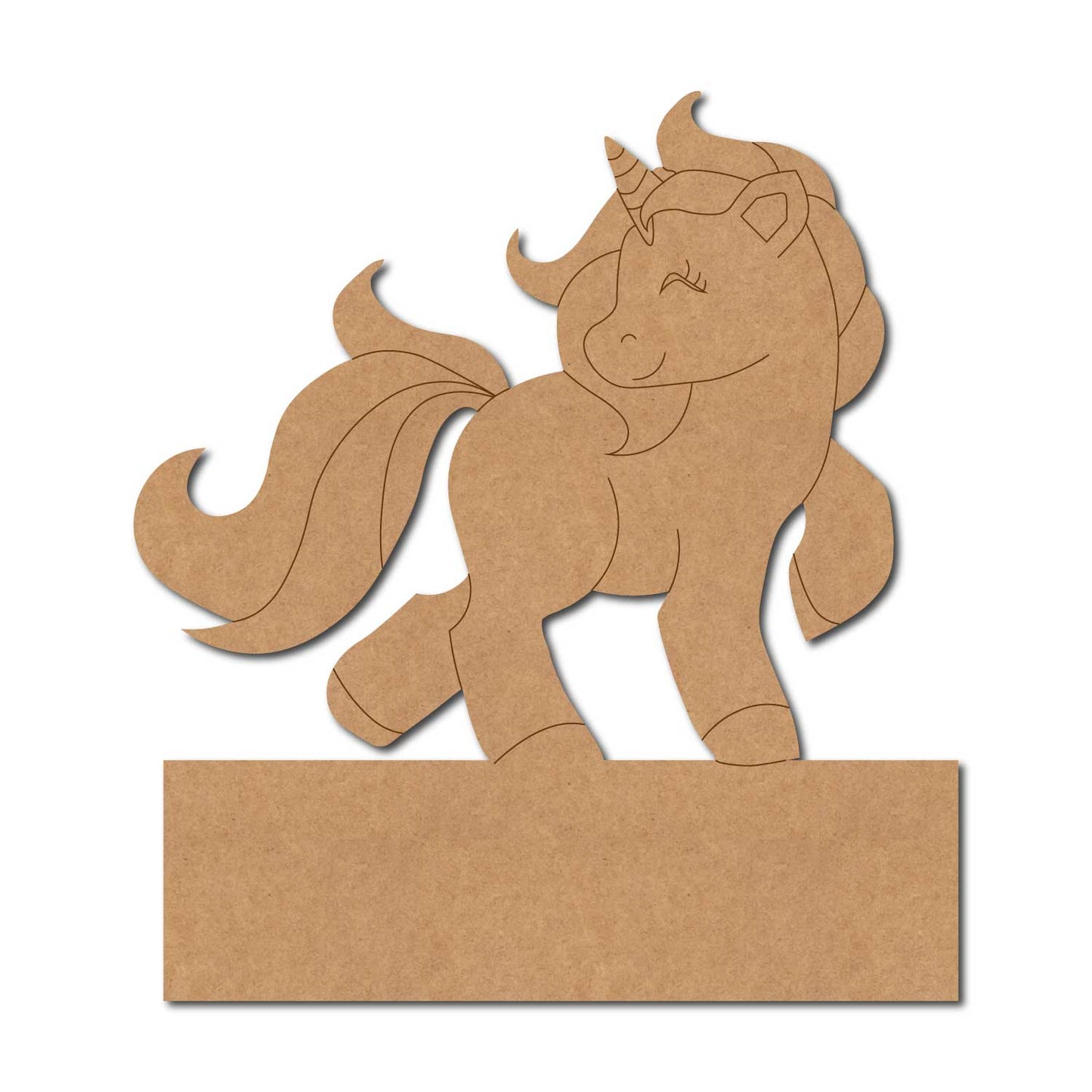 Unicorn Nameplate Pre Marked MDF Design 2