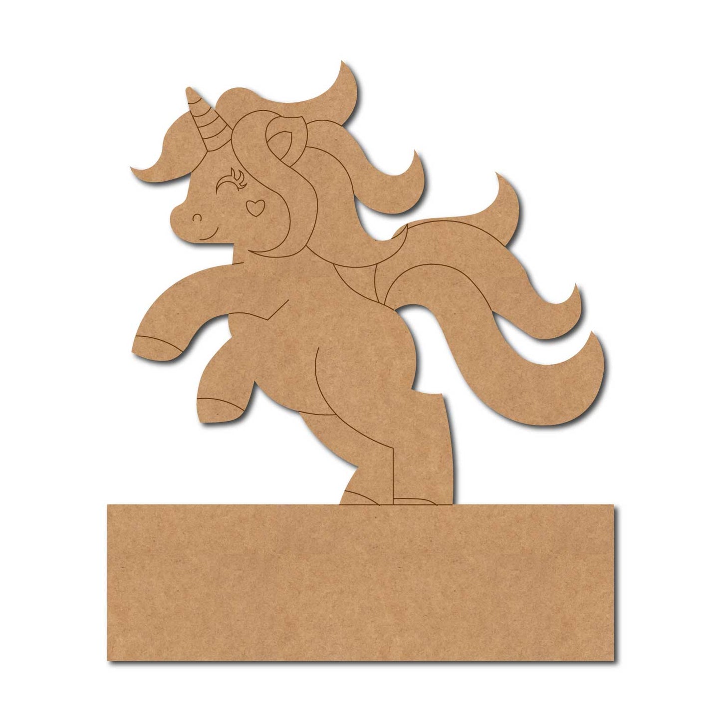 Unicorn Nameplate Pre Marked MDF Design 3