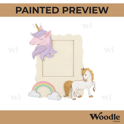 Unicorn Photo Magnet Pre Marked MDF Design 1