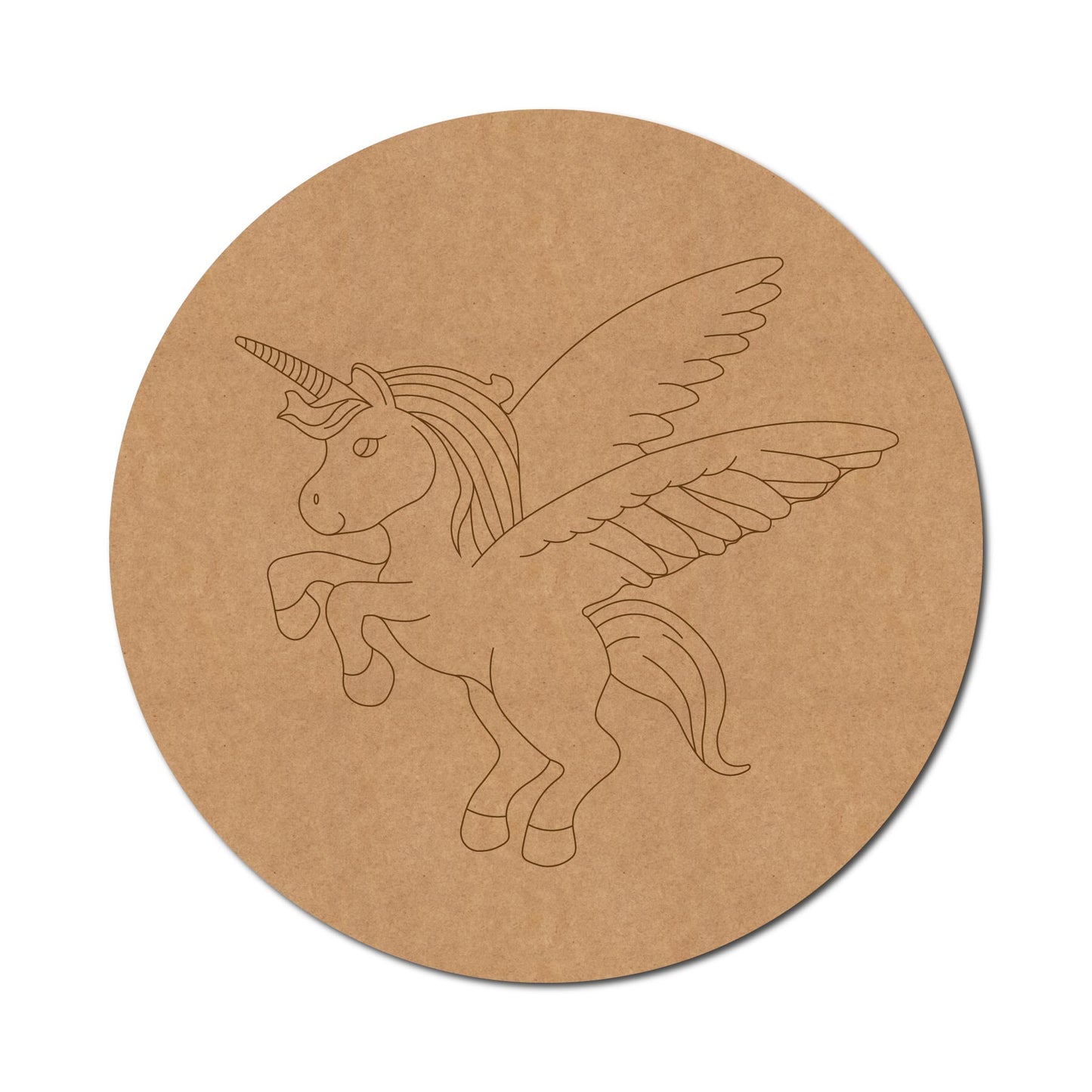 Unicorn Pre Marked Round MDF Design 1