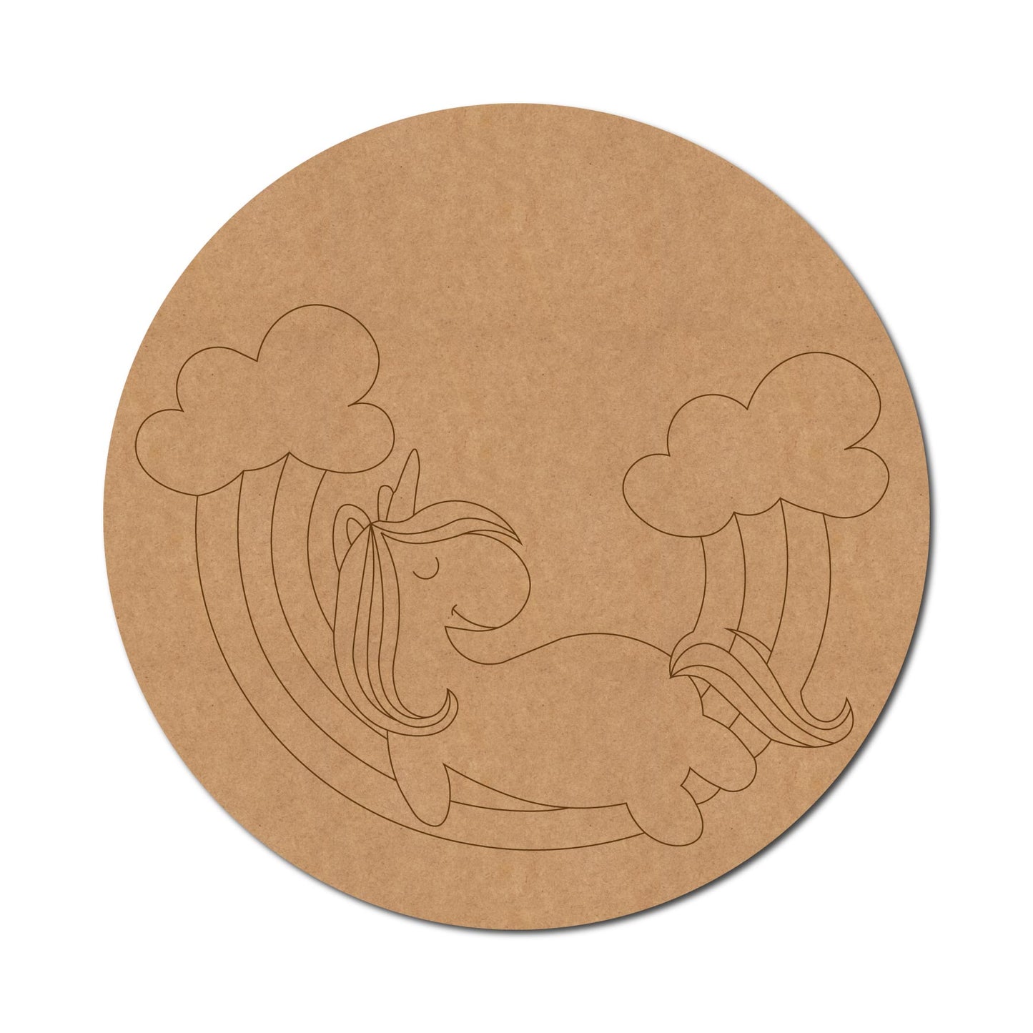 Unicorn Pre Marked Round MDF Design 3