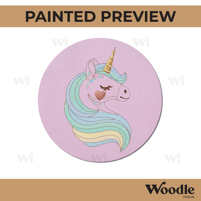 Unicorn Pre Marked Round MDF Design 4
