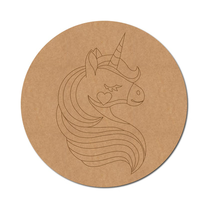 Unicorn Pre Marked Round MDF Design 4