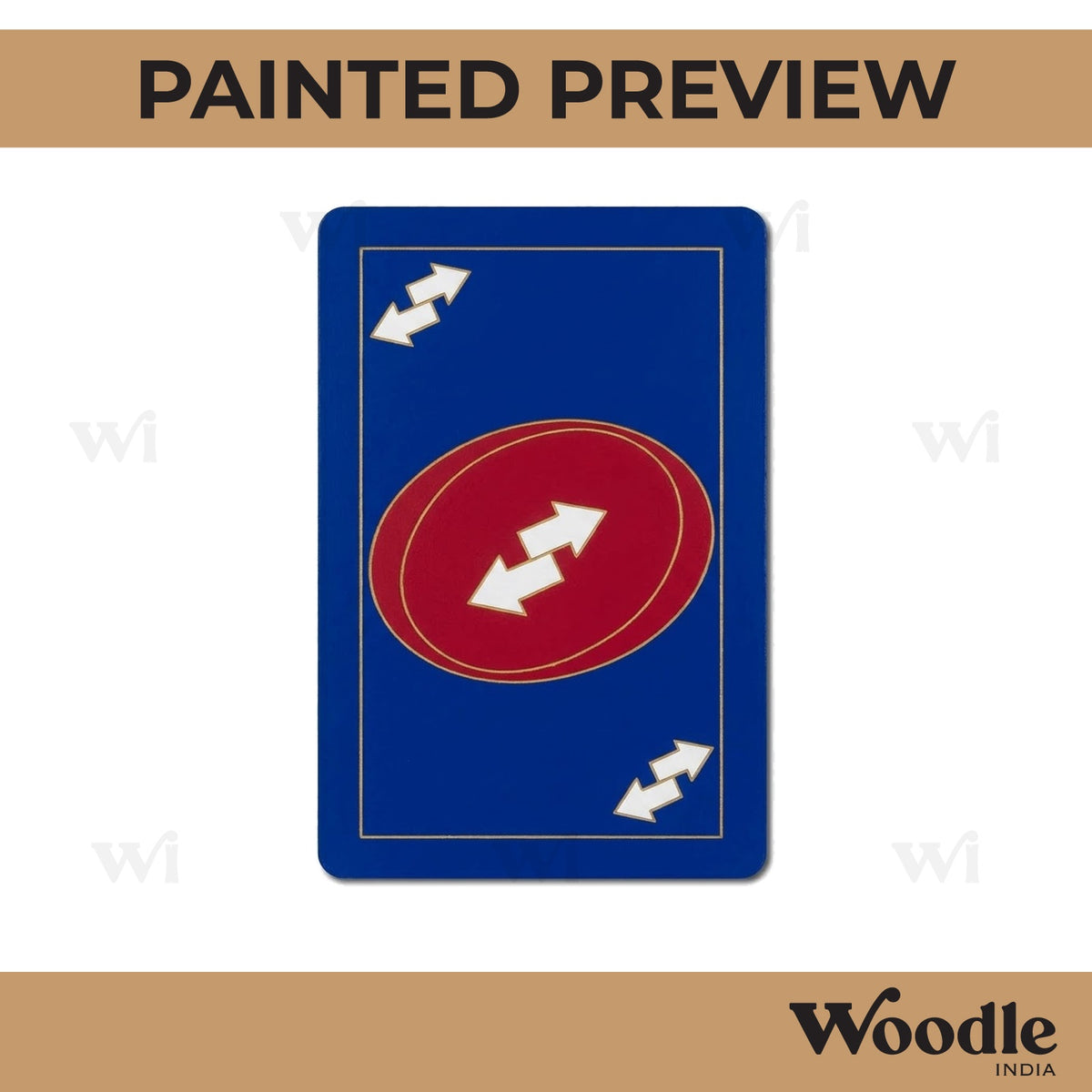 Uno Reverse Card Pre Marked MDF Design 1