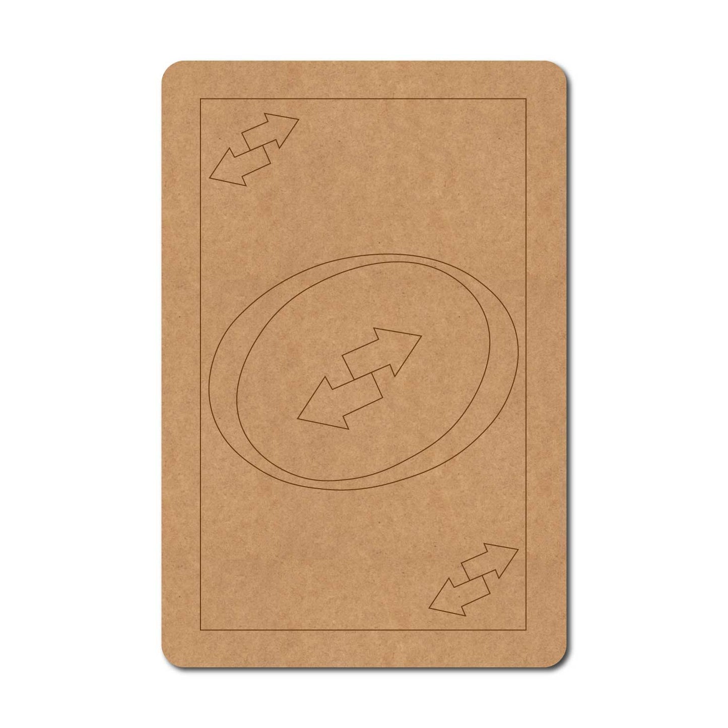 Uno Reverse Card Pre Marked MDF Design 1