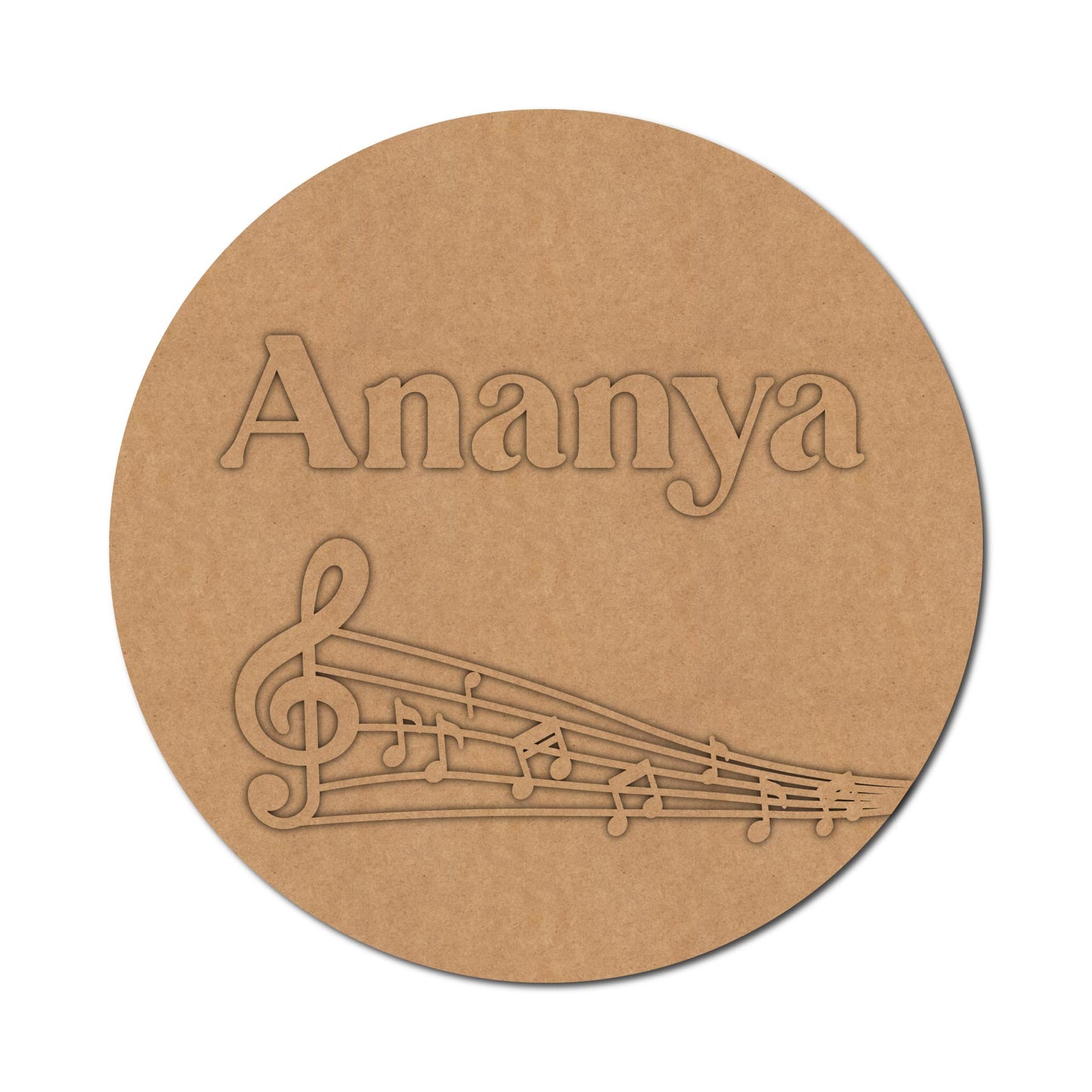 Music Theme Nameplate MDF Design 1