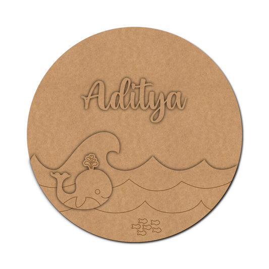 Dolphin Nameplate MDF Design 1