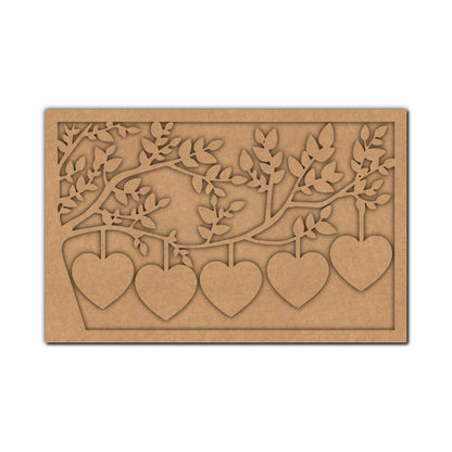 Tree Hearts Base MDF Design 1