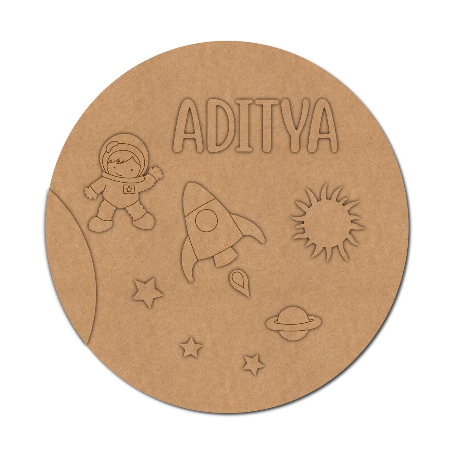 Space Nameplate MDF Design 8