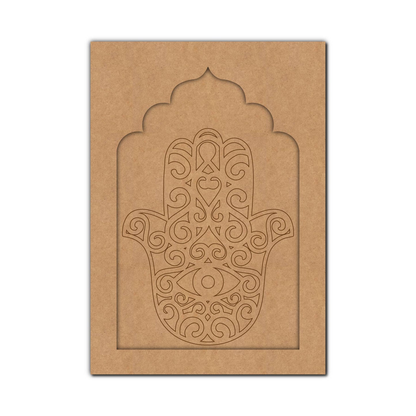 Hamsa Hand Jharokha Pre Marked MDF Design 1