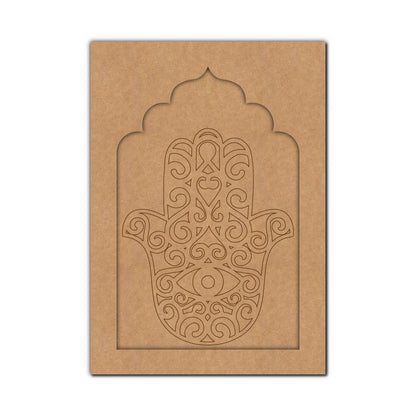 Hamsa Hand Jharokha Pre Marked MDF Design 1