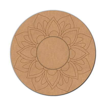 Mandala Diya Tealight Holder Pre Marked MDF Design 1