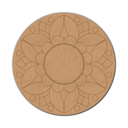 Mandala Diya Tealight Holder Pre Marked MDF Design 5