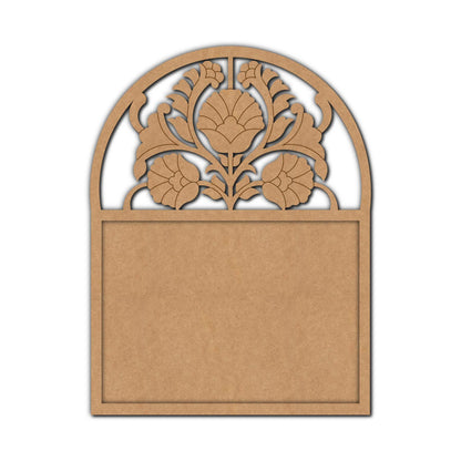 Floral Wall Frame Pre Marked MDF Design 1