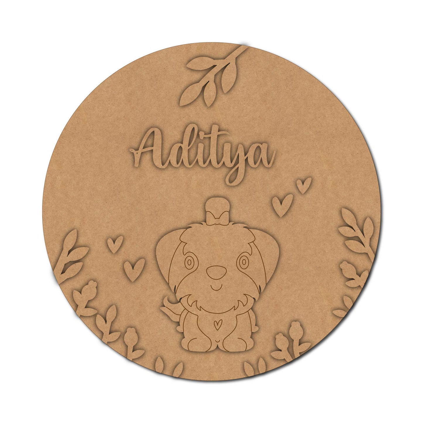 Dog Nameplate MDF Design 1