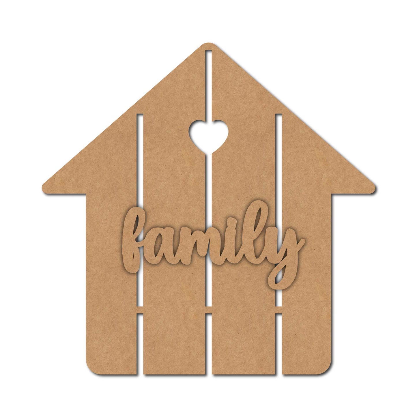 Family House Cutout MDF Design 1