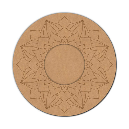 Mandala Diya Tealight Holder Pre Marked MDF Design 10