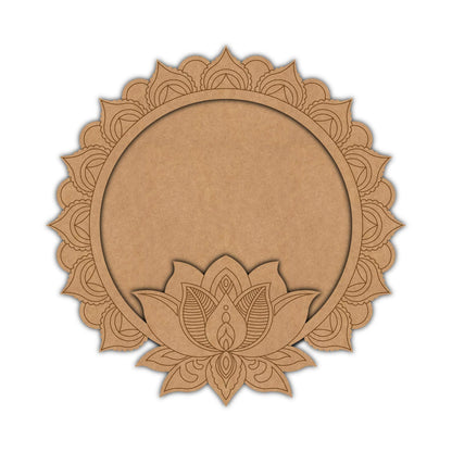 Lotus Mandala Pooja Thali Pre Marked MDF Design 1