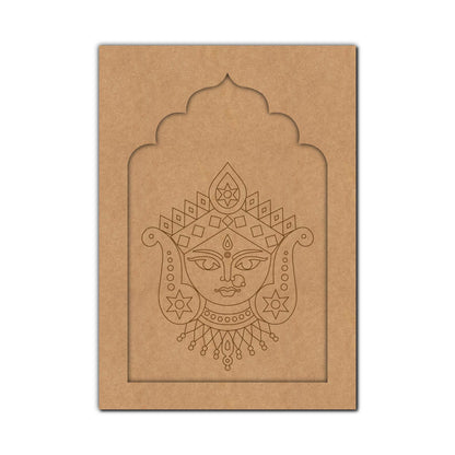 Durga Maa Jharokha Pre Marked MDF Design 1