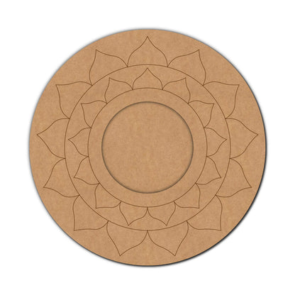 Mandala Diya Tealight Holder Pre Marked MDF Design 7