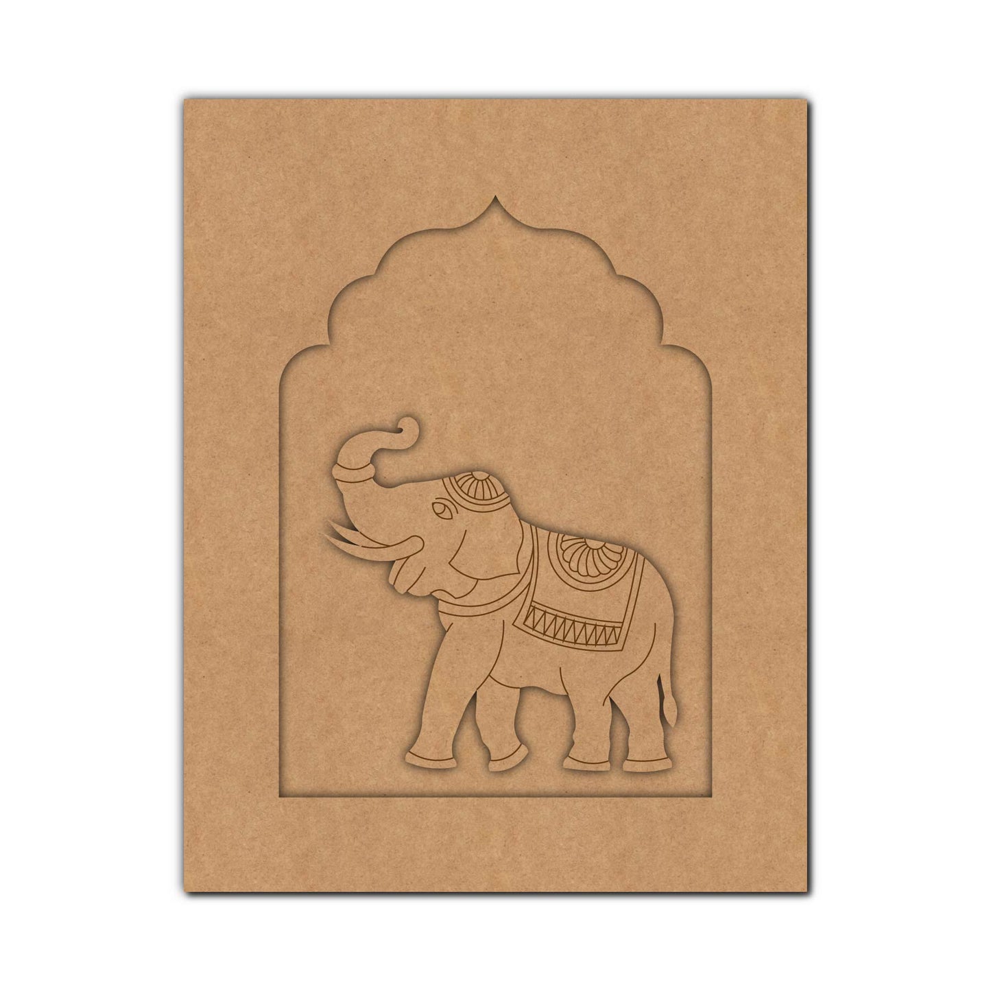 Elephant Jharokha Pre Marked MDF Design 3
