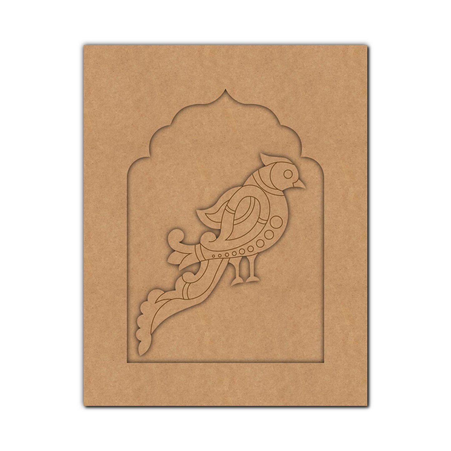 Rajasthani Parrot Jharokha Pre Marked MDF Design 1