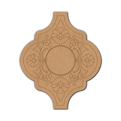 Floral Diya Tealight Holder Pre Marked MDF Design 2