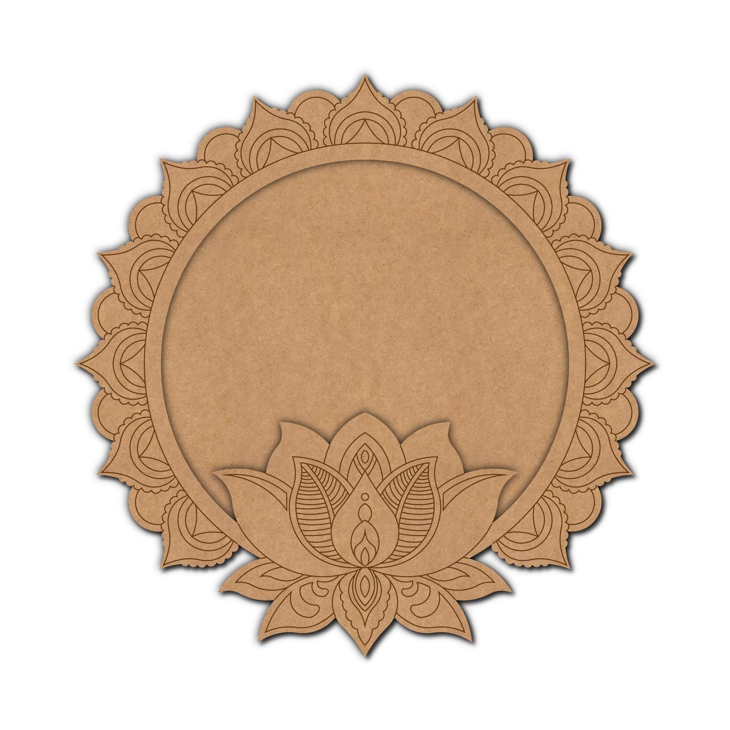 Lotus Wall Frame Pre Marked MDF Design 1