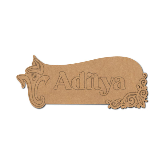 Ganesha Nameplate MDF Design 1