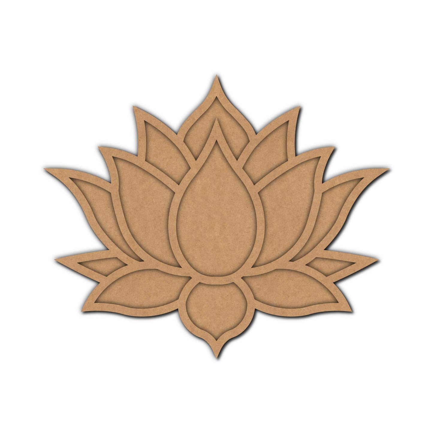 Lotus Reusable Rangoli Base MDF Design 3