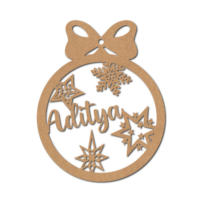 Christmas Ornament Snowflake Cutout MDF Design 4