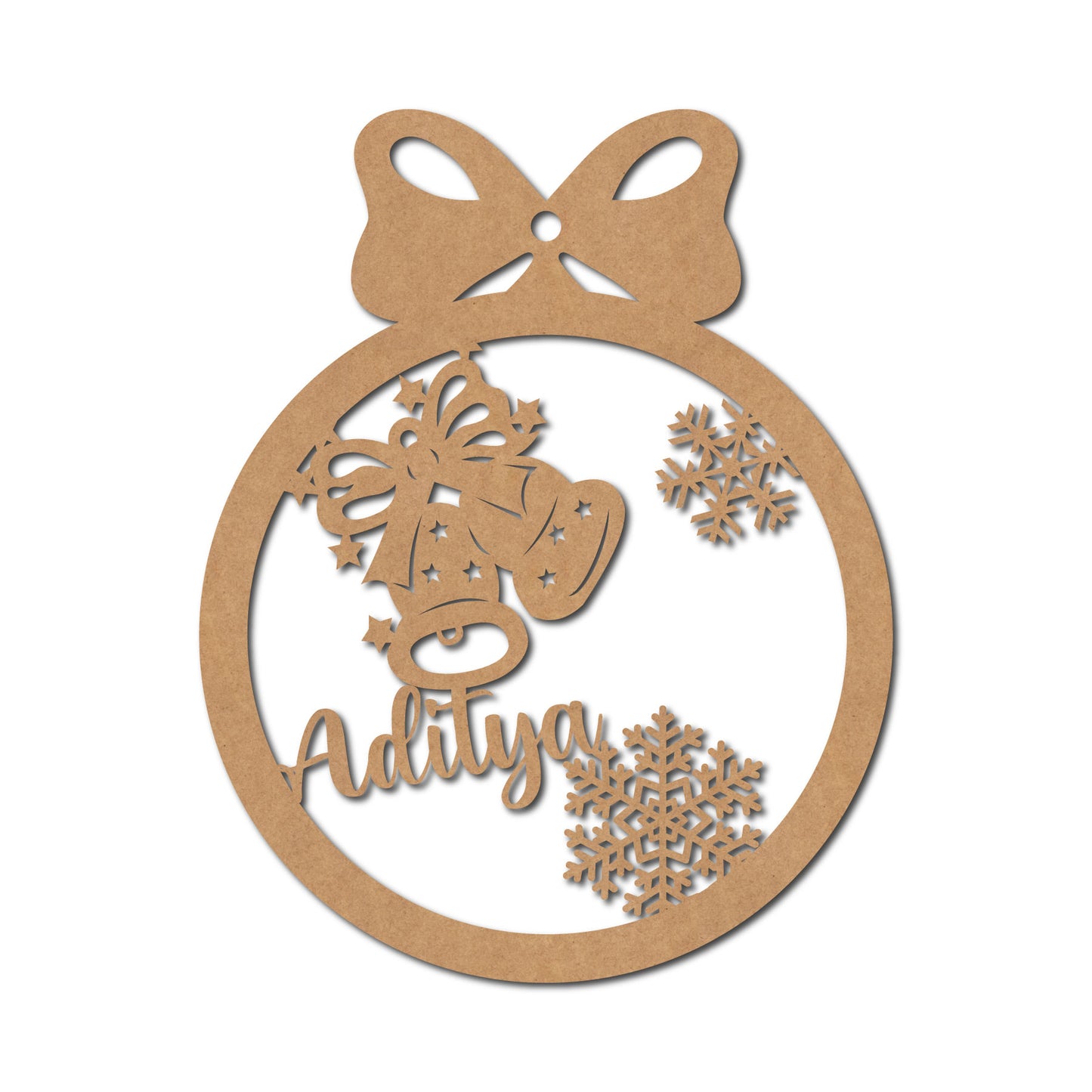 Christmas Ornament Snowflake Cutout MDF Design 5