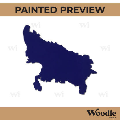 Uttar Pradesh Map Cutout MDF Design 1
