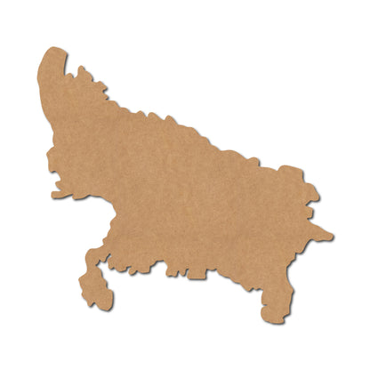 Uttar Pradesh Map Cutout MDF Design 1