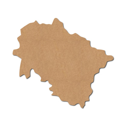 Uttarakhand Map Cutout MDF Design 1