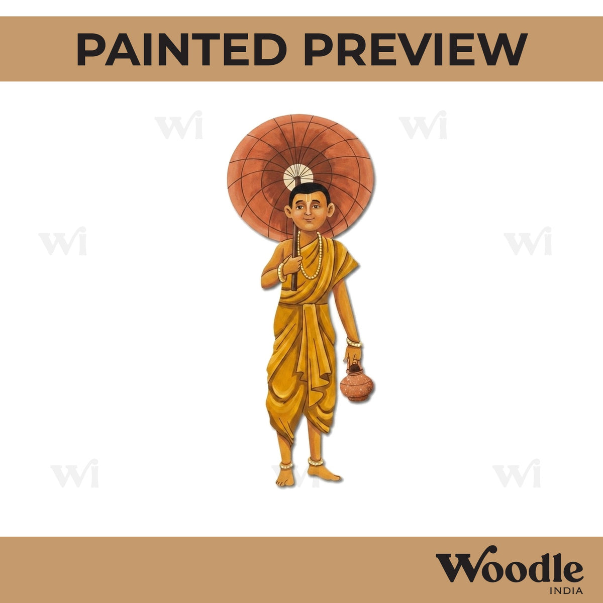 Vamana Avatar Of Lord Vishnu Pre Marked MDF Design 1