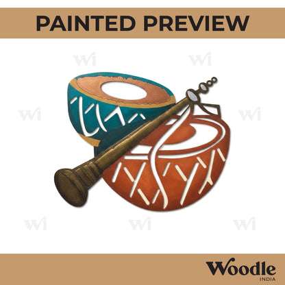 Veena And Tabla Pre Marked MDF Design 1