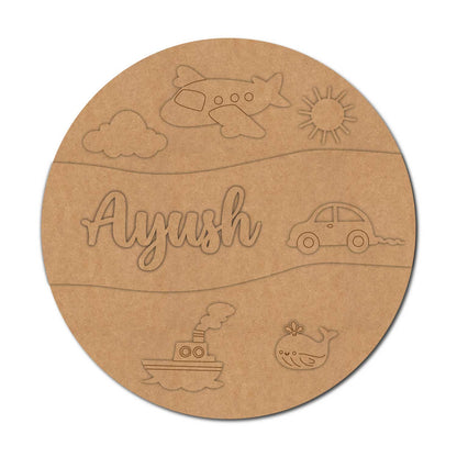 Vehicles Ocean Nameplate MDF Design 1