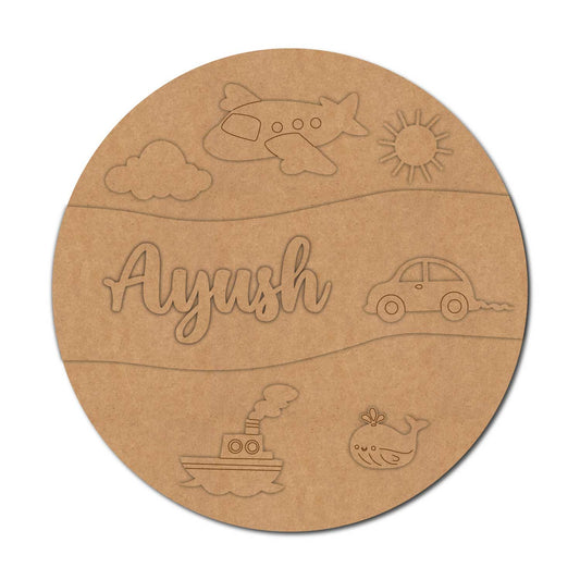 Vehicles Ocean Nameplate MDF Design 1