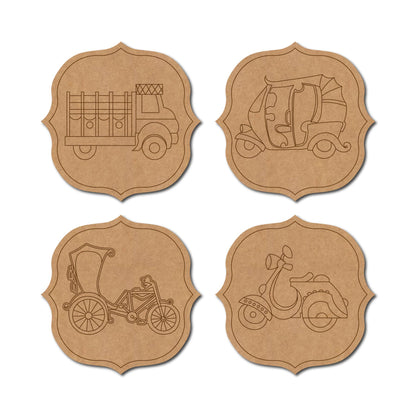 Vehicles Pre Marked Set MDF Design 1