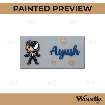 Venom Marvel Kids Nameplate MDF Design 1