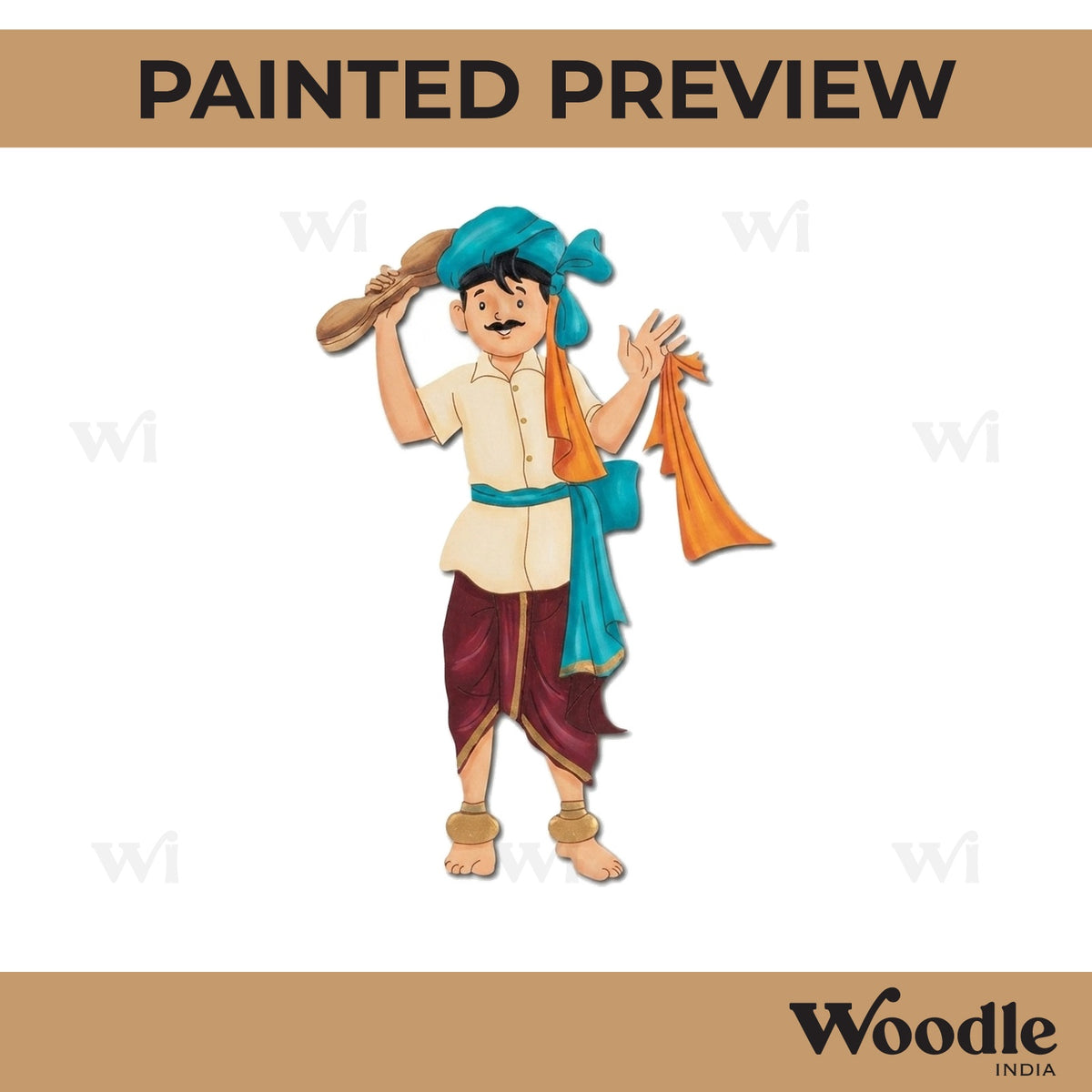 Village Boy Pre Marked MDF Design 1