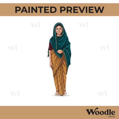 Village Woman Pre Marked MDF Design 3