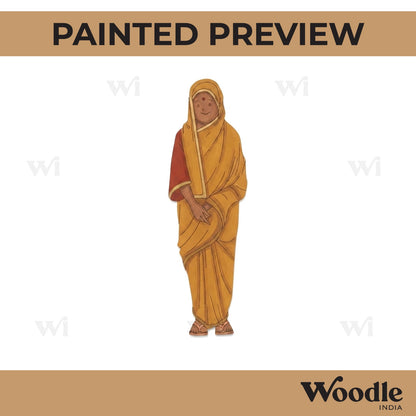 Village Woman Pre Marked MDF Design 4