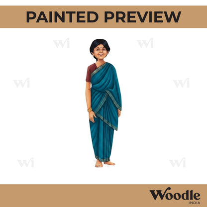 Village Woman Pre Marked MDF Design 5