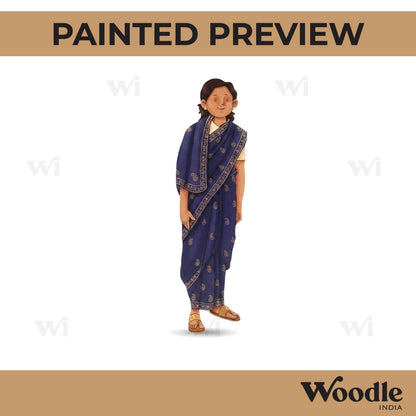 Village Woman Pre Marked MDF Design 6