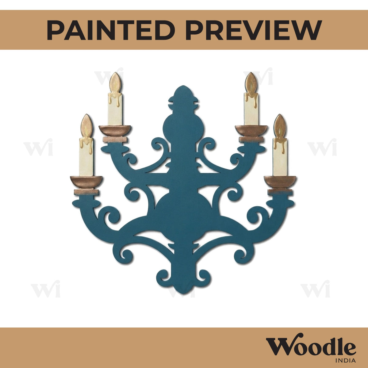 Wall Chandelier Cutout MDF Design 1
